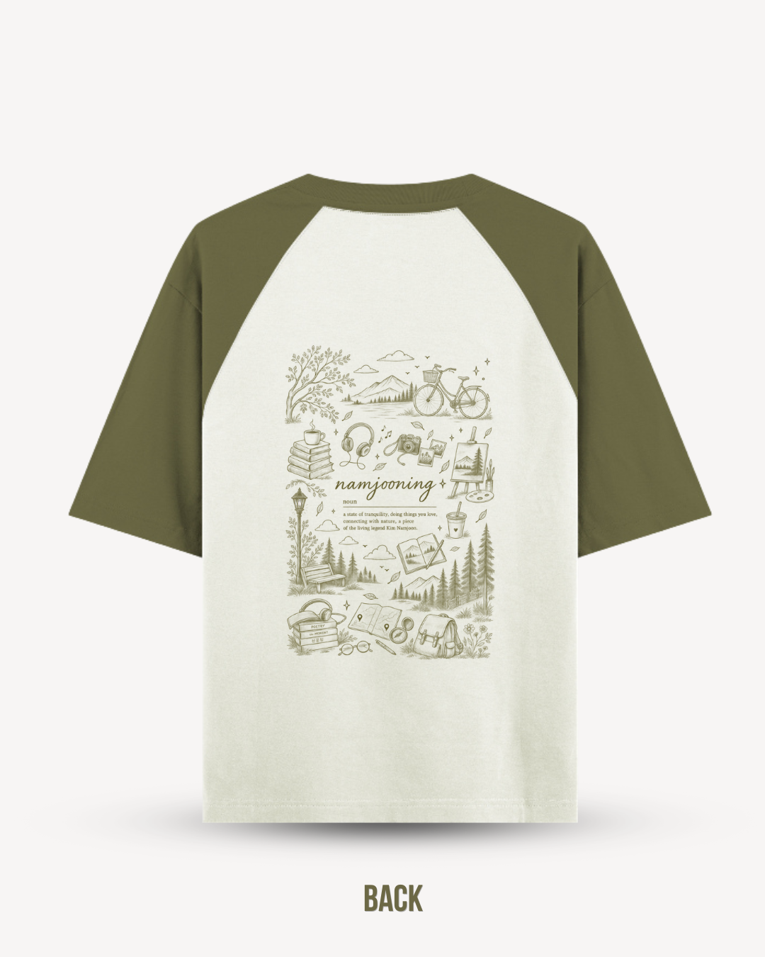 Namjooning Oversized Raglan T-shirt | BTS Inspired Army Merch